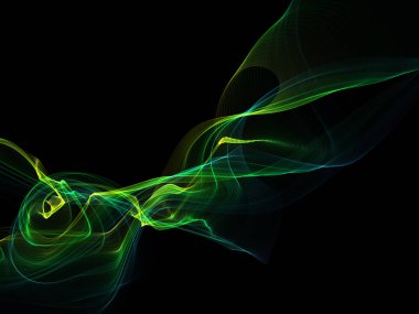 Bir parlayan ile koyu arka plan soyut dalgalar