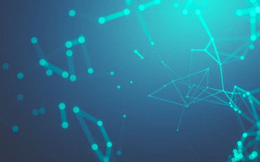 Çokgen alanı düşük Poli koyu arka plan, 3d render