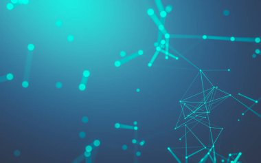 Çokgen alanı düşük Poli koyu arka plan, 3d render