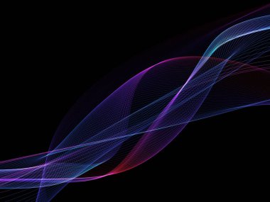 Bir parlayan ile koyu arka plan soyut dalgalar