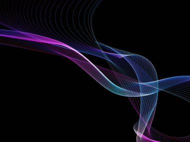 Bir parlayan ile koyu arka plan soyut dalgalar