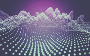 Çokgen alanı düşük Poli koyu arka plan, 3d render