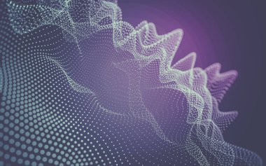 Çokgen alanı düşük Poli koyu arka plan, 3d render