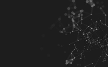 Çokgen alanı düşük Poli koyu arka plan, 3d render