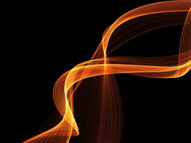 Bir parlayan ile koyu arka plan soyut dalgalar