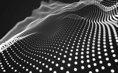 Çokgen alanı düşük Poli koyu arka plan, 3d render