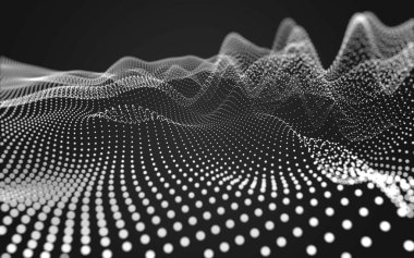 Çokgen alanı düşük Poli koyu arka plan, 3d render