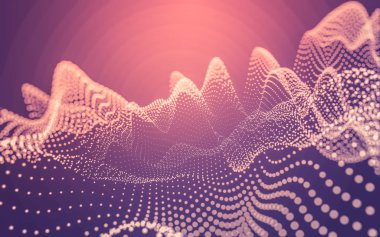 Çokgen alanı düşük Poli koyu arka plan, 3d render