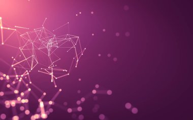 Çokgen alanı düşük Poli koyu arka plan, 3d render