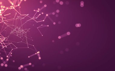 Çokgen alanı düşük Poli koyu arka plan, 3d render