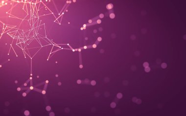 Çokgen alanı düşük Poli koyu arka plan, 3d render