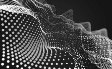 Çokgen alanı düşük Poli koyu arka plan, 3d render