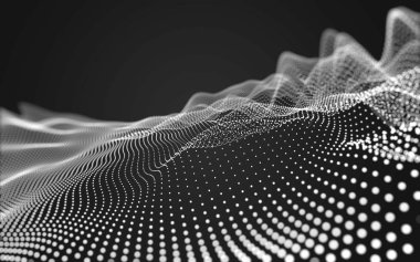 Çokgen alanı düşük Poli koyu arka plan, 3d render