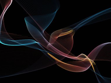 Bir parlayan ile koyu arka plan soyut dalgalar