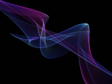 Bir parlayan ile koyu arka plan soyut dalgalar