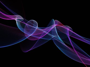 Bir parlayan ile koyu arka plan soyut dalgalar