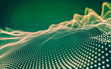 Çokgen alanı düşük Poli koyu arka plan, 3d render