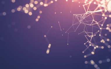 Çokgen alanı düşük Poli koyu arka plan, 3d render