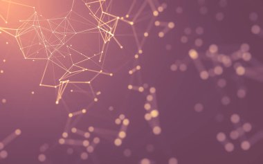 Çokgen alanı düşük Poli koyu arka plan, 3d render