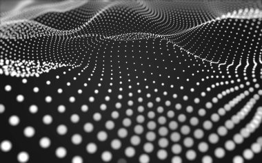 Çokgen alanı düşük Poli koyu arka plan, 3d render