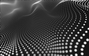 Çokgen alanı düşük Poli koyu arka plan, 3d render