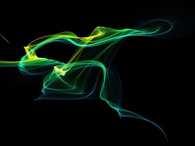 Bir parlayan ile koyu arka plan soyut dalgalar