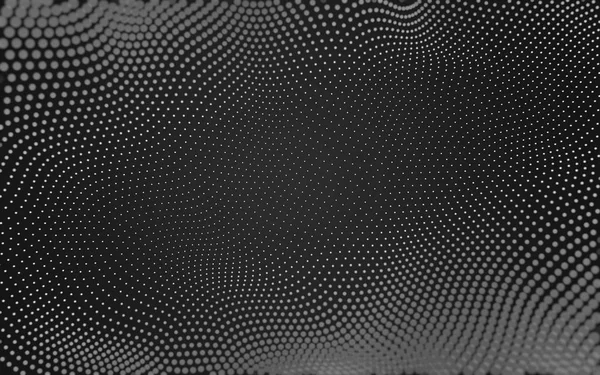 Ruang poligonal abstrak Latar belakang gelap poli rendah, render 3d — Stok Foto