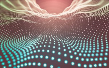 Çokgen alanı düşük Poli koyu arka plan, 3d render