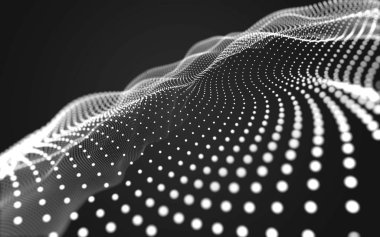 Çokgen alanı düşük Poli koyu arka plan, 3d render