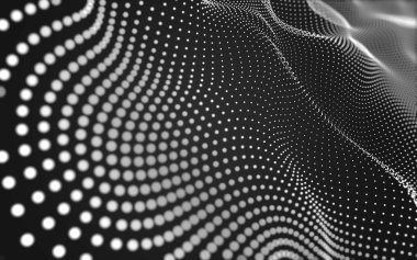 Çokgen alanı düşük Poli koyu arka plan, 3d render