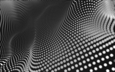 Çokgen alanı düşük Poli koyu arka plan, 3d render