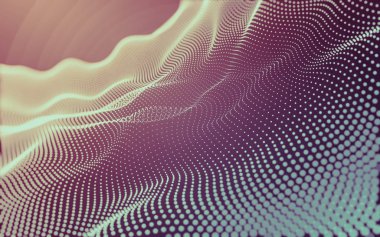 Çokgen alanı düşük Poli koyu arka plan, 3d render