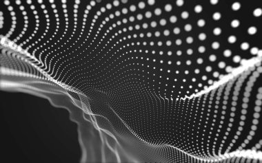 Çokgen alanı düşük Poli koyu arka plan, 3d render