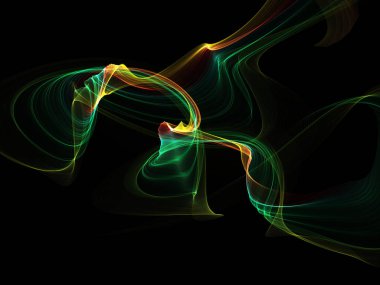 Bir parlayan ile koyu arka plan soyut dalgalar