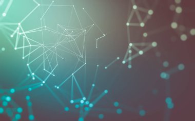 Çokgen alanı düşük Poli koyu arka plan, 3d render