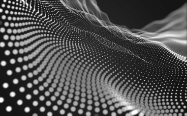 Çokgen alanı düşük Poli koyu arka plan, 3d render