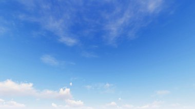 Bulutlu gökyüzü mavi arka plan, 3d çizim