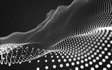 Çokgen alanı düşük Poli koyu arka plan, 3d render