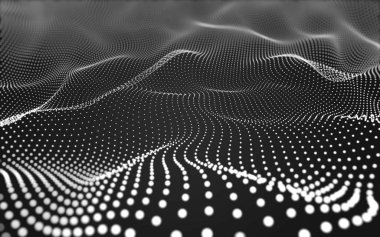 Çokgen alanı düşük Poli koyu arka plan, 3d render