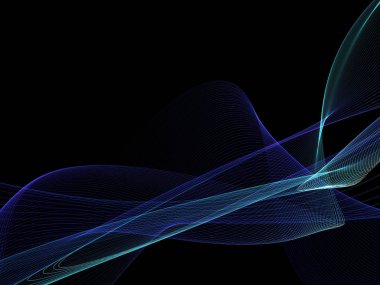 Bir parlayan ile koyu arka plan soyut dalgalar