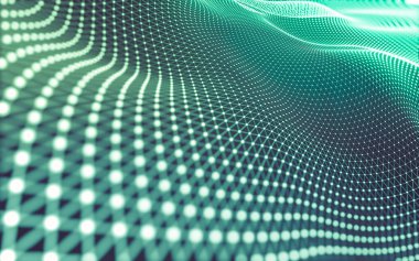 Çokgen alanı düşük Poli koyu arka plan, 3d render