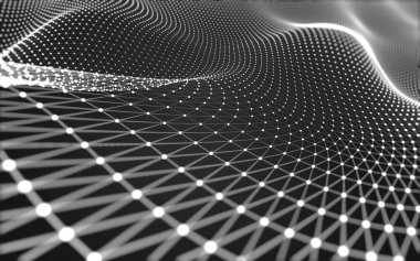 Çokgen alanı düşük Poli koyu arka plan, 3d render