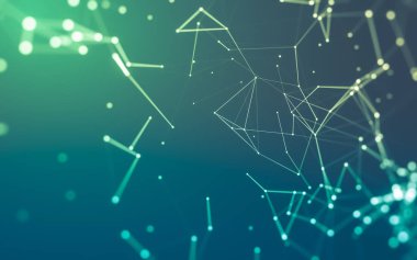 Çokgen alanı düşük Poli koyu arka plan, 3d render