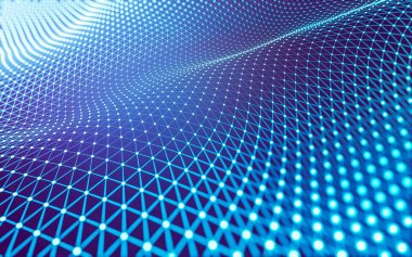 Çokgen alanı düşük Poli koyu arka plan, 3d render