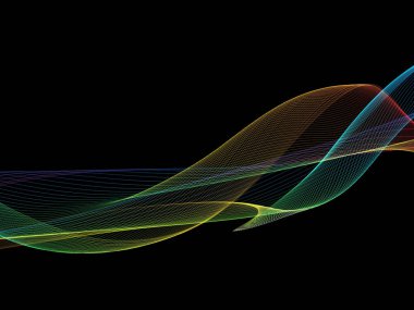 Bir parlayan ile koyu arka plan soyut dalgalar