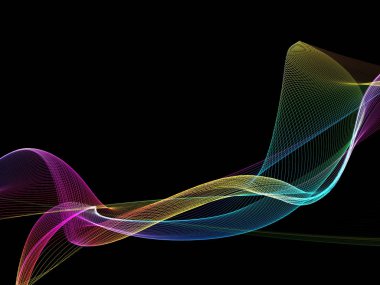 Bir parlayan ile koyu arka plan soyut dalgalar