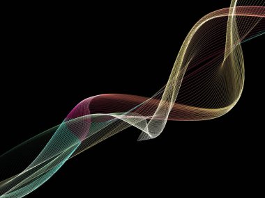 Bir parlayan ile koyu arka plan soyut dalgalar