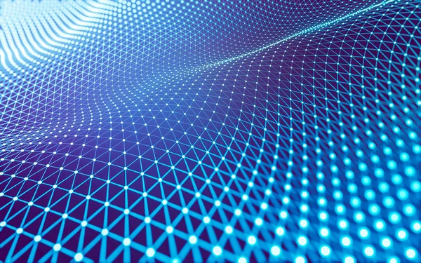 Çokgen alanı düşük Poli koyu arka plan, 3d render