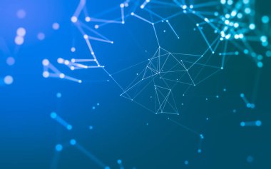 Çokgen alanı düşük Poli koyu arka plan, 3d render