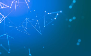 Çokgen alanı düşük Poli koyu arka plan, 3d render